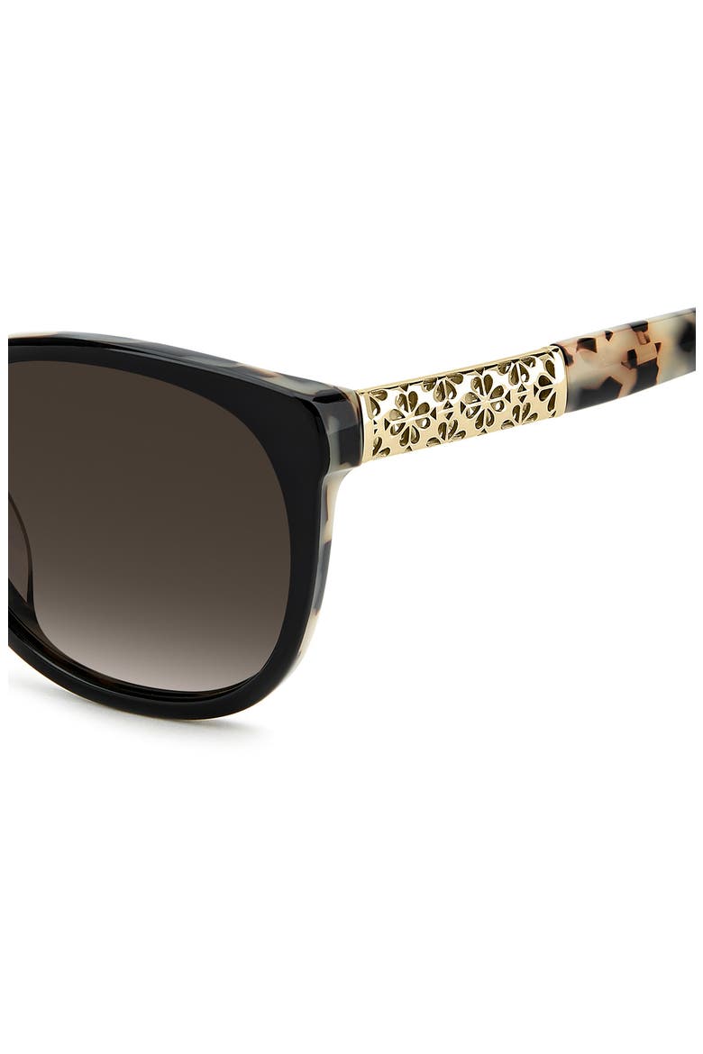 Geneva 53mm Oval Sunglasses, Alternate, color, BLACK HAVANA/ BROWN SF