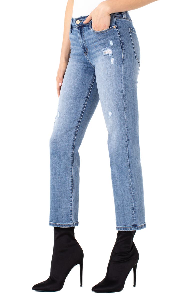 Liverpool Los Angeles Ripped Ankle Straight Leg Jeans, Alternate, color, 