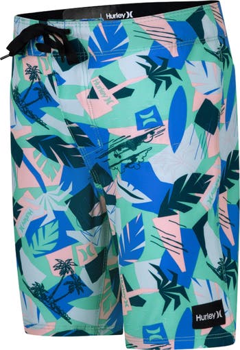 Kids' Retro Resort Board Shorts