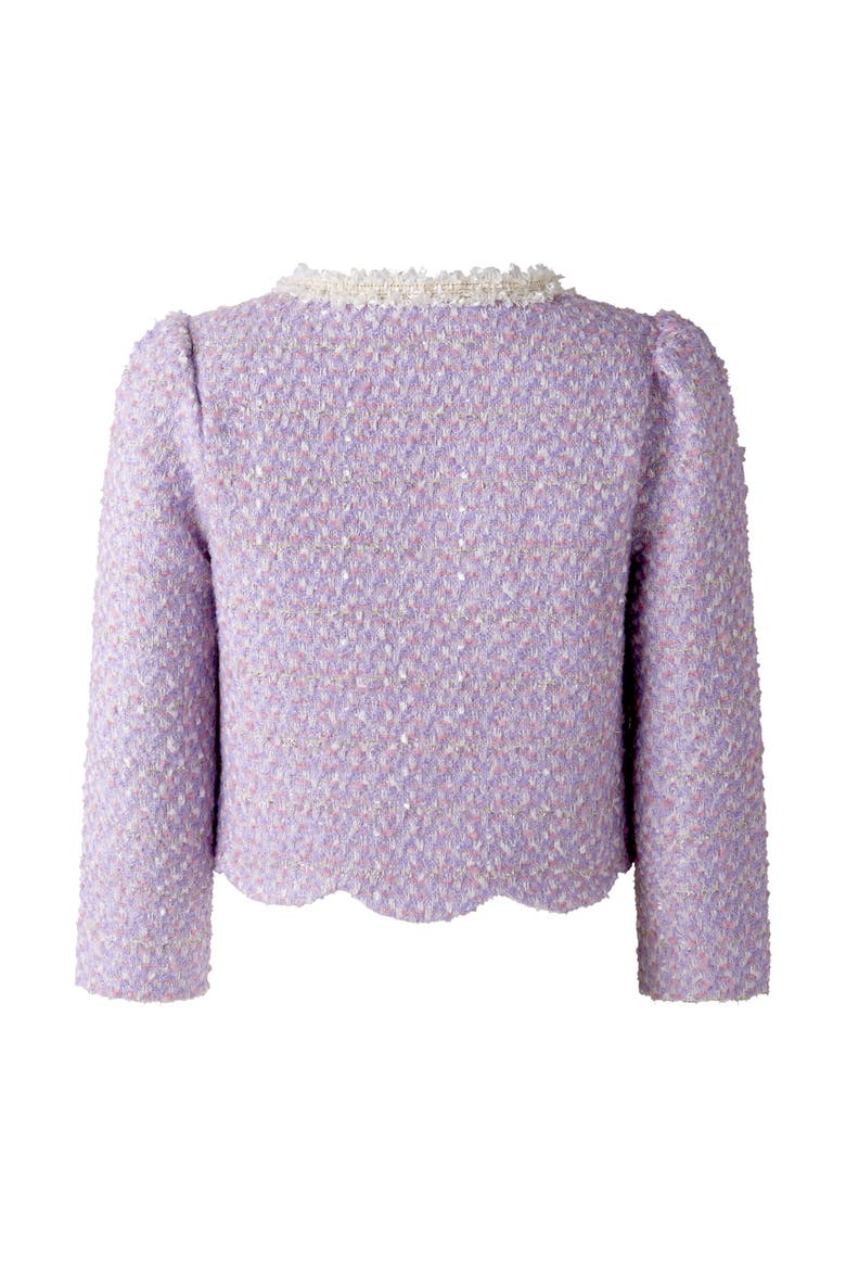 Tweed Scalloped Skirt Set, Alternate, color, Purple