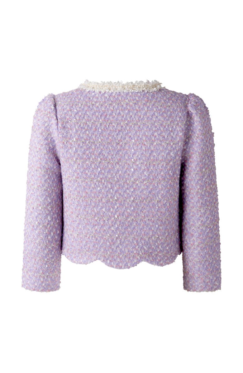 Rachel Riley Tweed Scalloped Skirt Set, Alternate, color, Purple