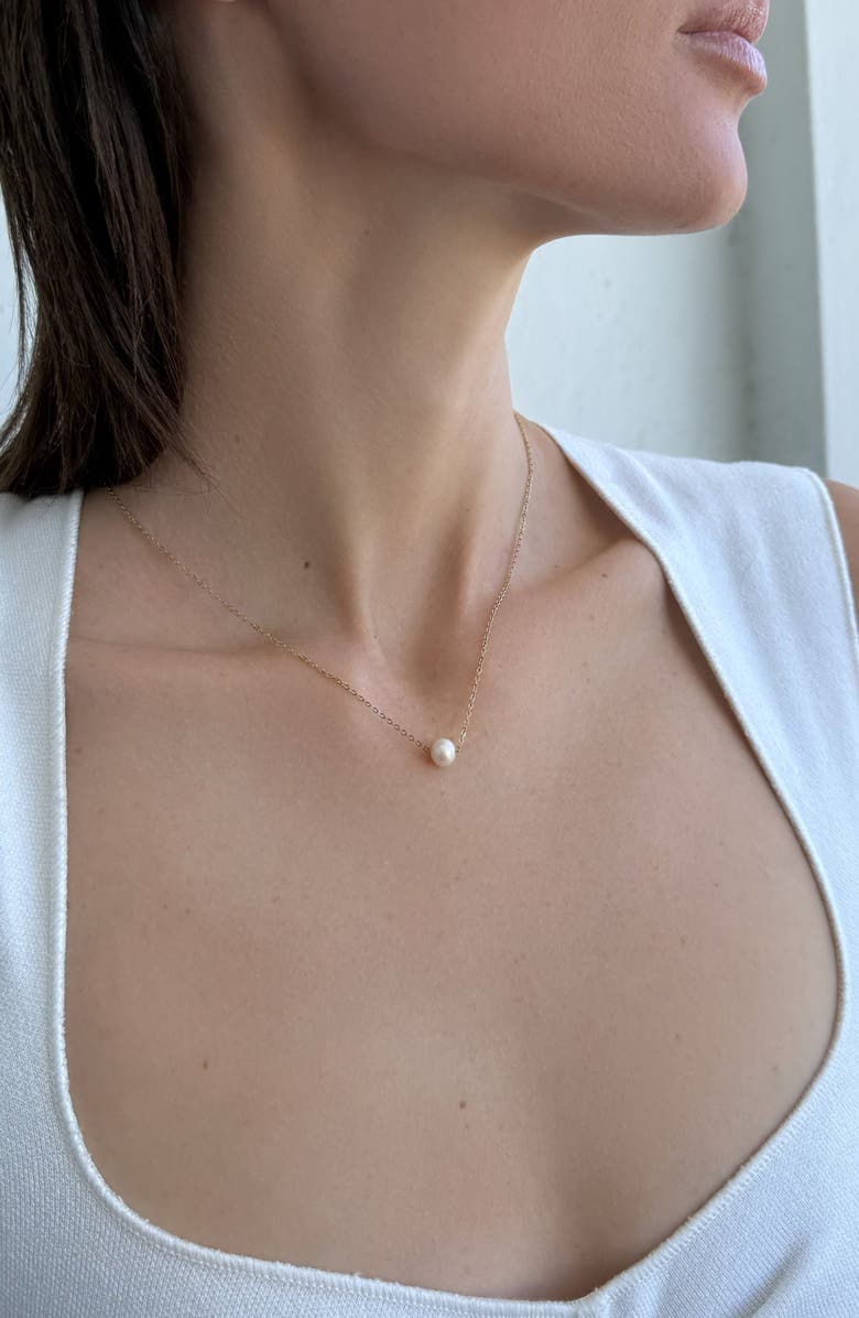 Adornia Freshwater Pearl Pendant Necklace, Alternate, color, Gold/ White