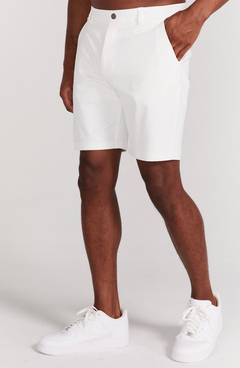 Redvanly Varick Pull-On Shorts, Alternate, color, Bright White