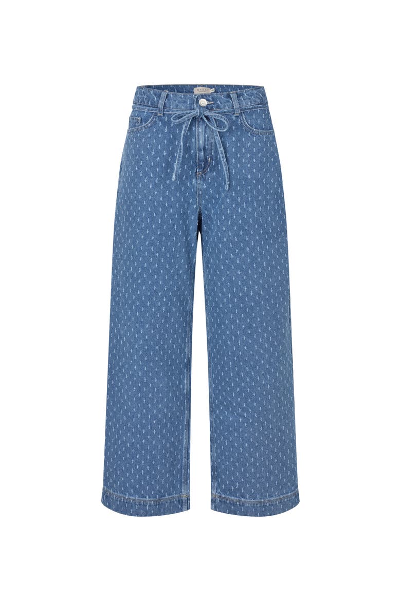 Mid-Rise Wide-Leg Ankle Grazer Jeans, Alternate, color, Basic Denim