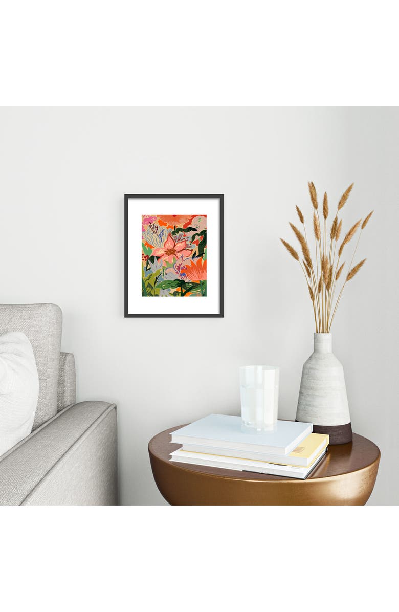 Deny Designs Summer Bouquet Framed Art Print, Alternate, color, Black Tones