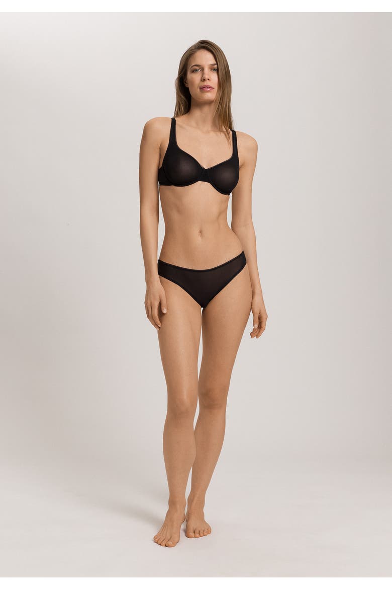 Smooth Illusion Semi-Transparent Tulle Bikini, Alternate, color, Black