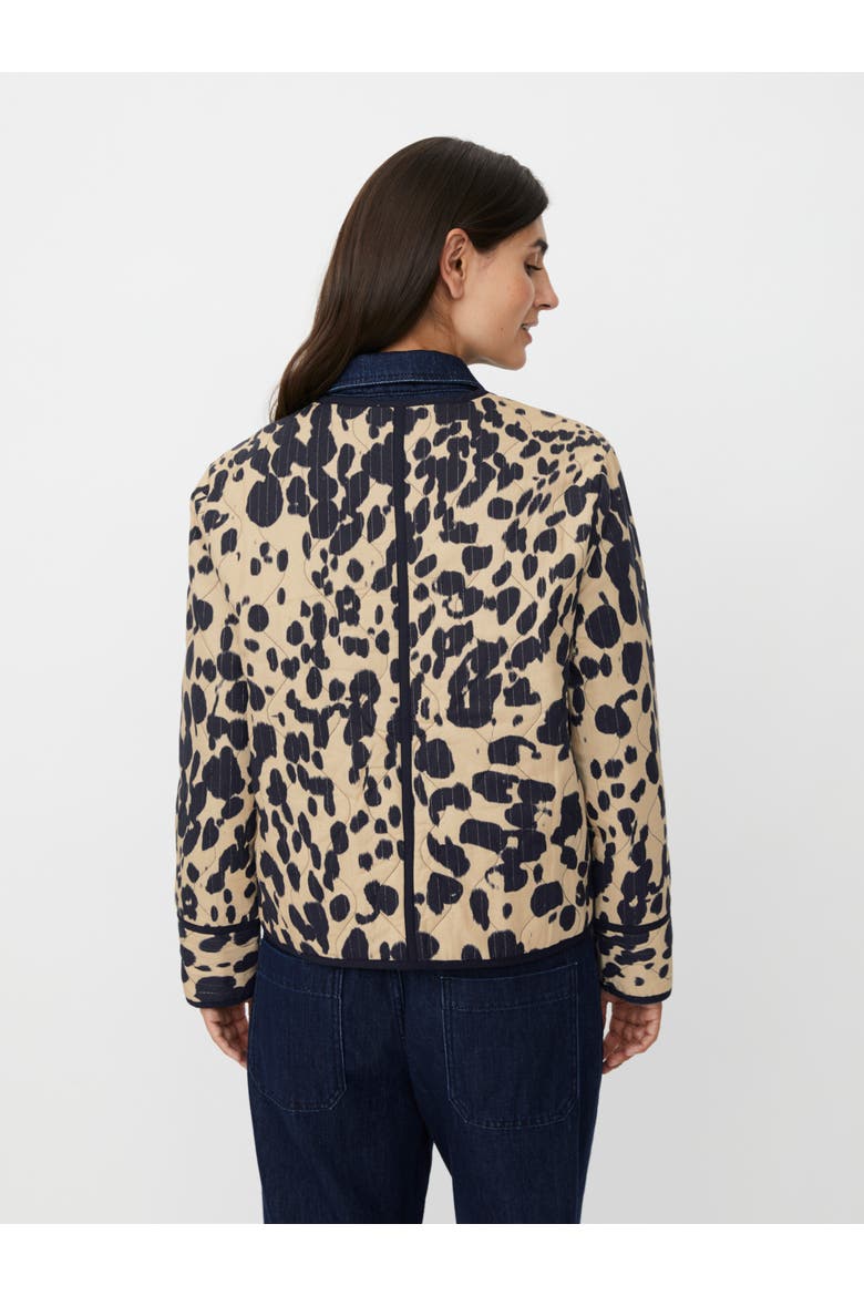 Javira Long Sleeve Animal Print Jacket, Alternate, color, Oxford Tan