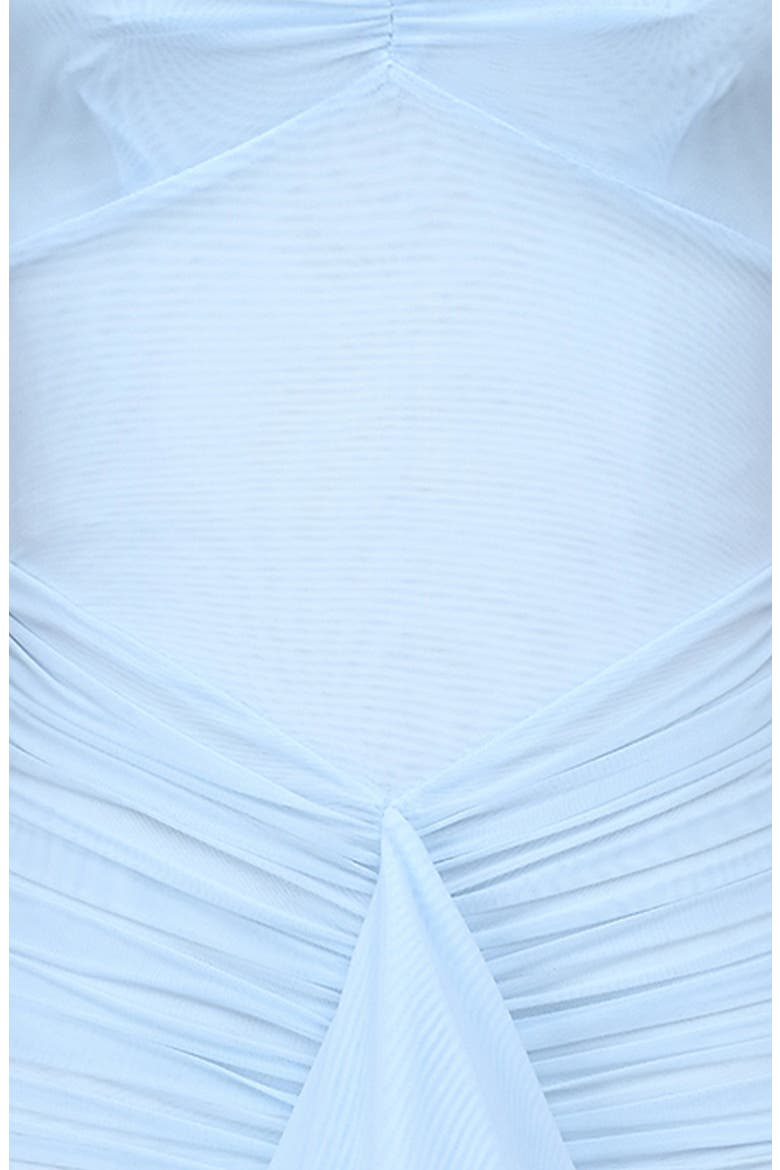 Gabbi Ruffle Mesh High-Low Cocktail Dress, Alternate, color, ICE WATER