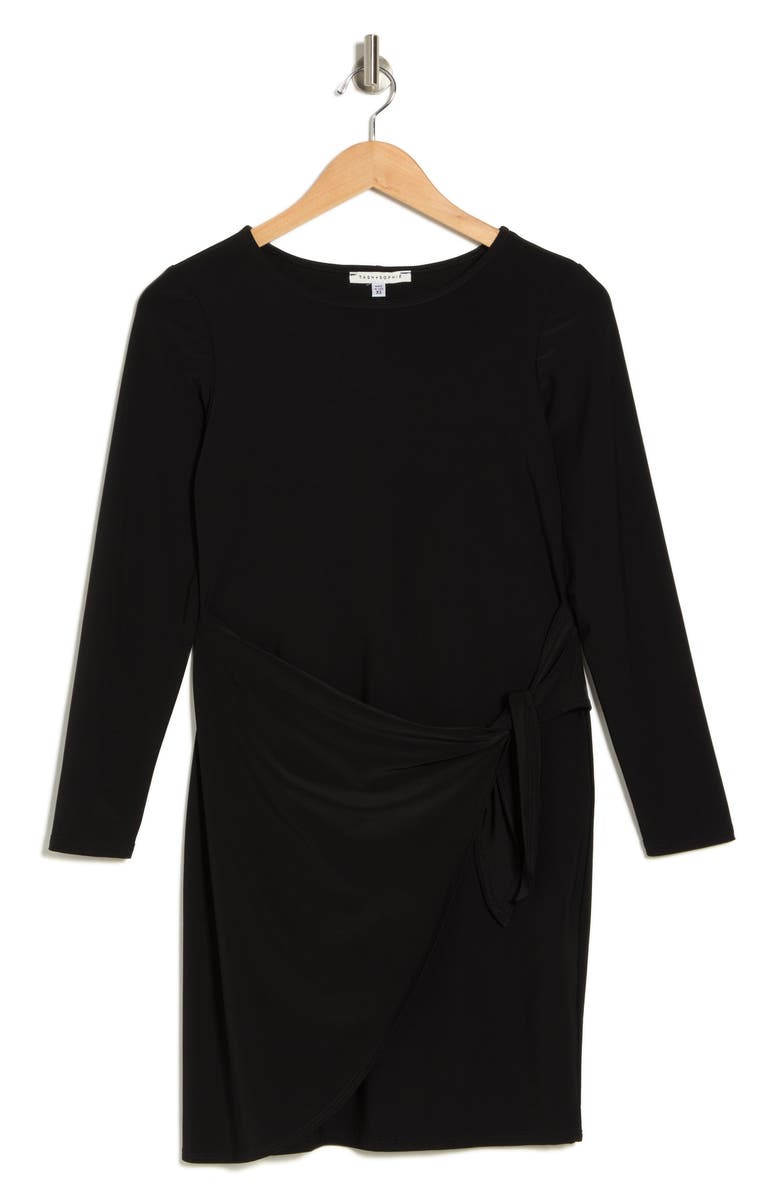 TASH AND SOPHIE Long Sleeve Front Tie Dress, Alternate, color, 