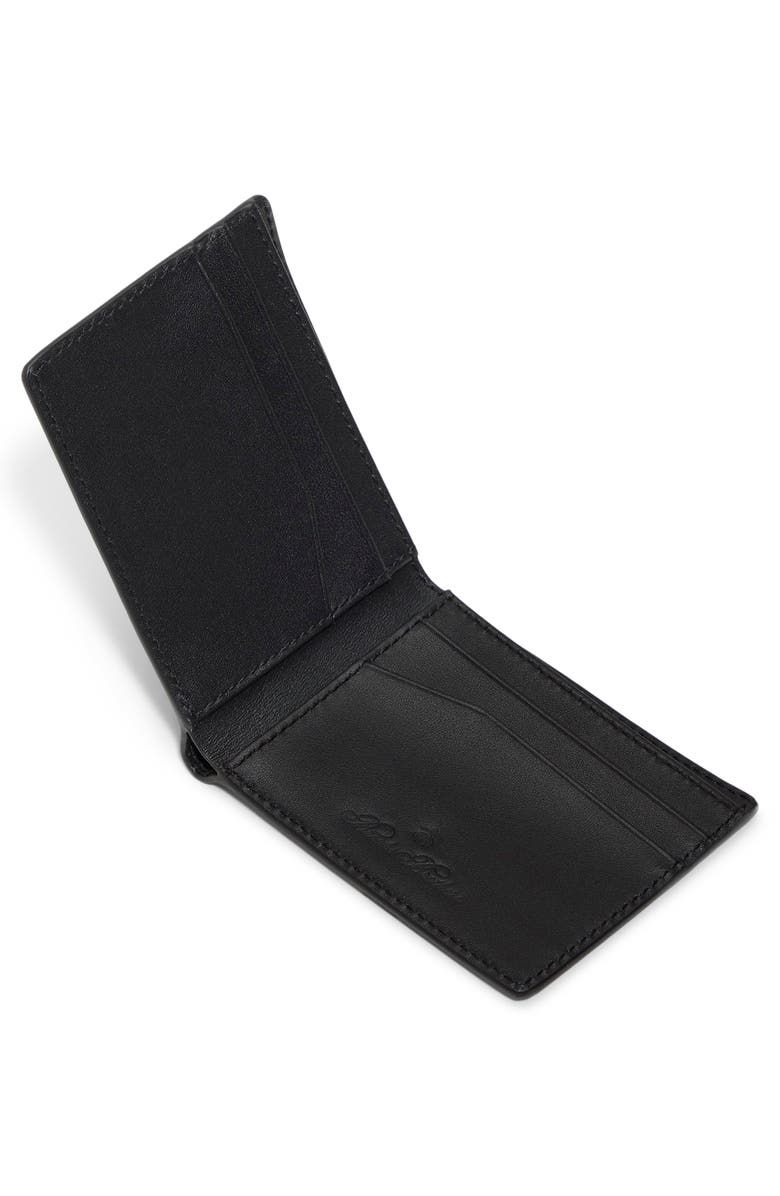 Brooks Brothers Slim Bifold Leather Wallet, Alternate, color, Black