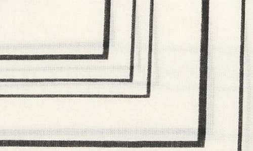 Mango Geometric Print Wool Scarf In White