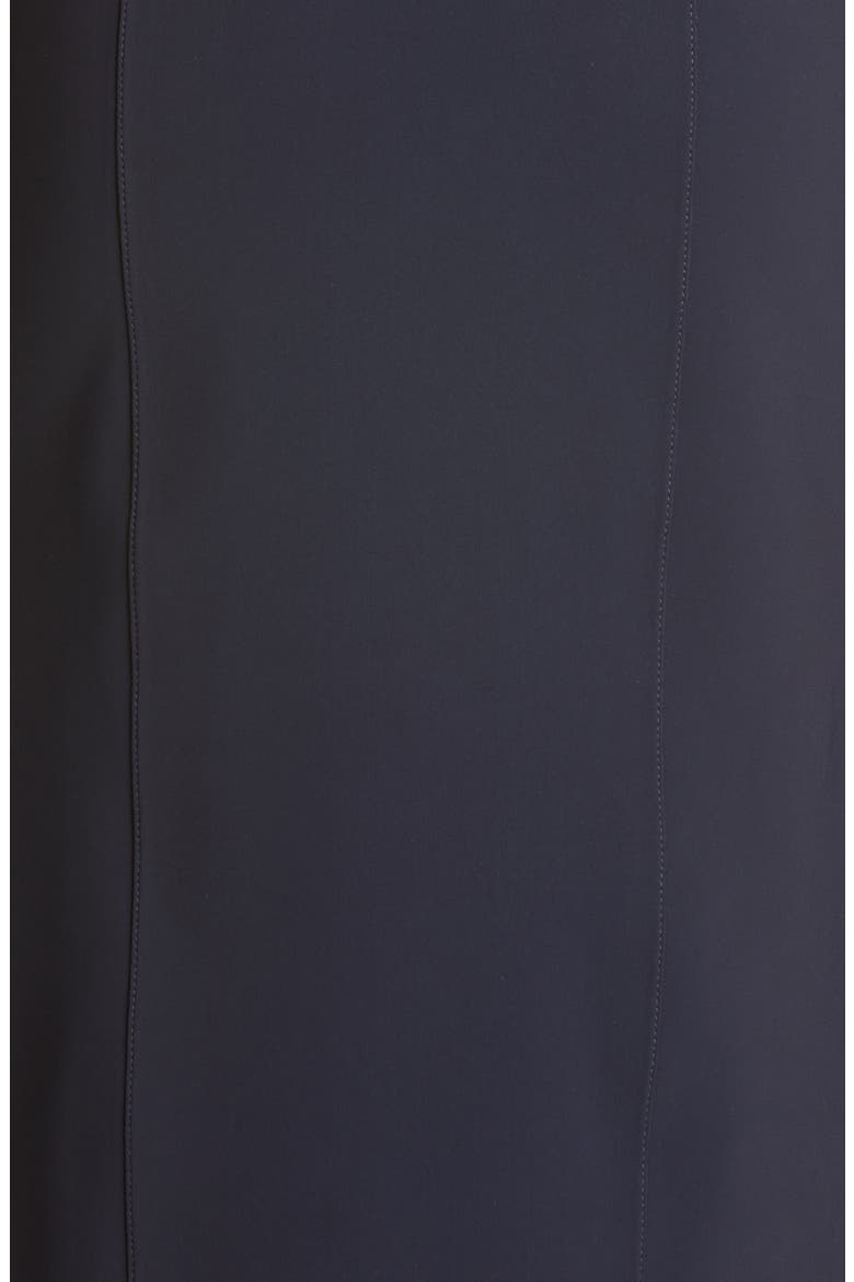 Side Slit Bonded Neoprene Pencil Skirt, Alternate, color, BLACK