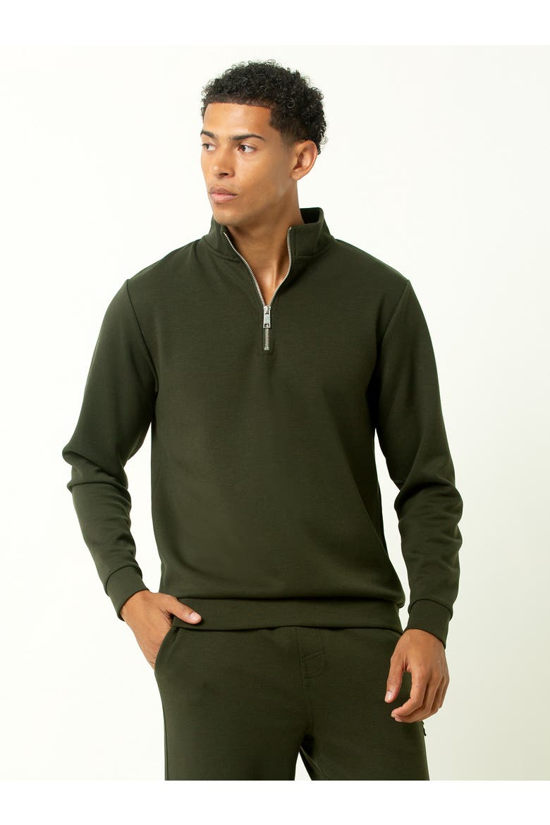 Classic 1/4 Zip Sweatshirt, Main, color, Olive