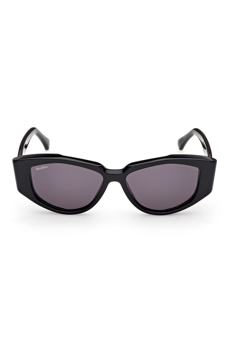 Lee 52mm Round Sunglasses, Main, color, BLACK/ SHINY PALE GOLD/ SMOKE