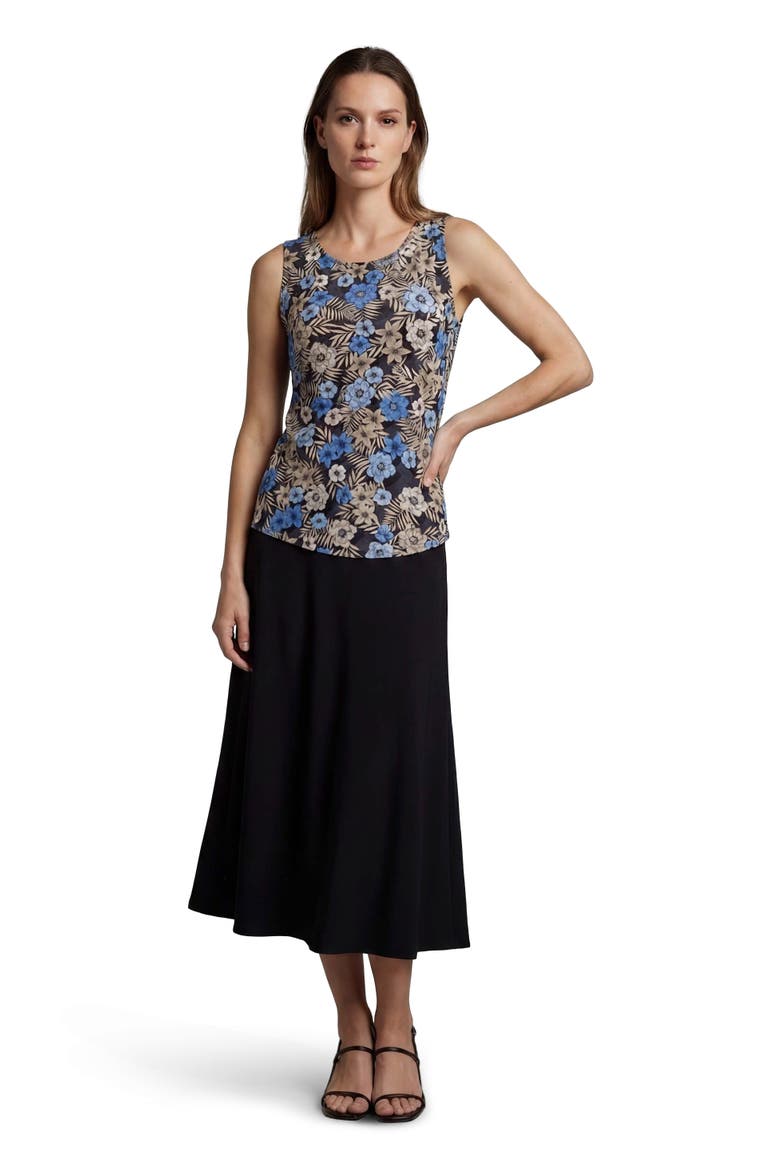 Womens Midi Skirt, Main, color, BLACK