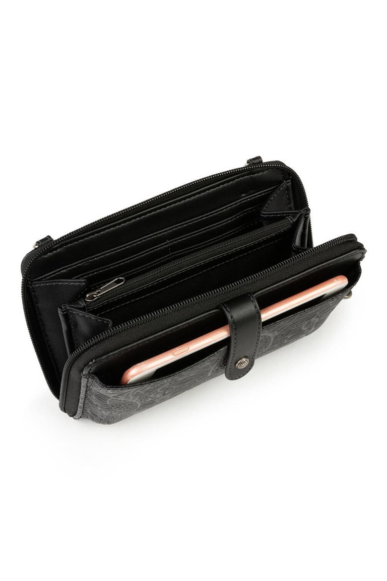 Arcadia Phone Crossbody Bag, Alternate, color, BLACK