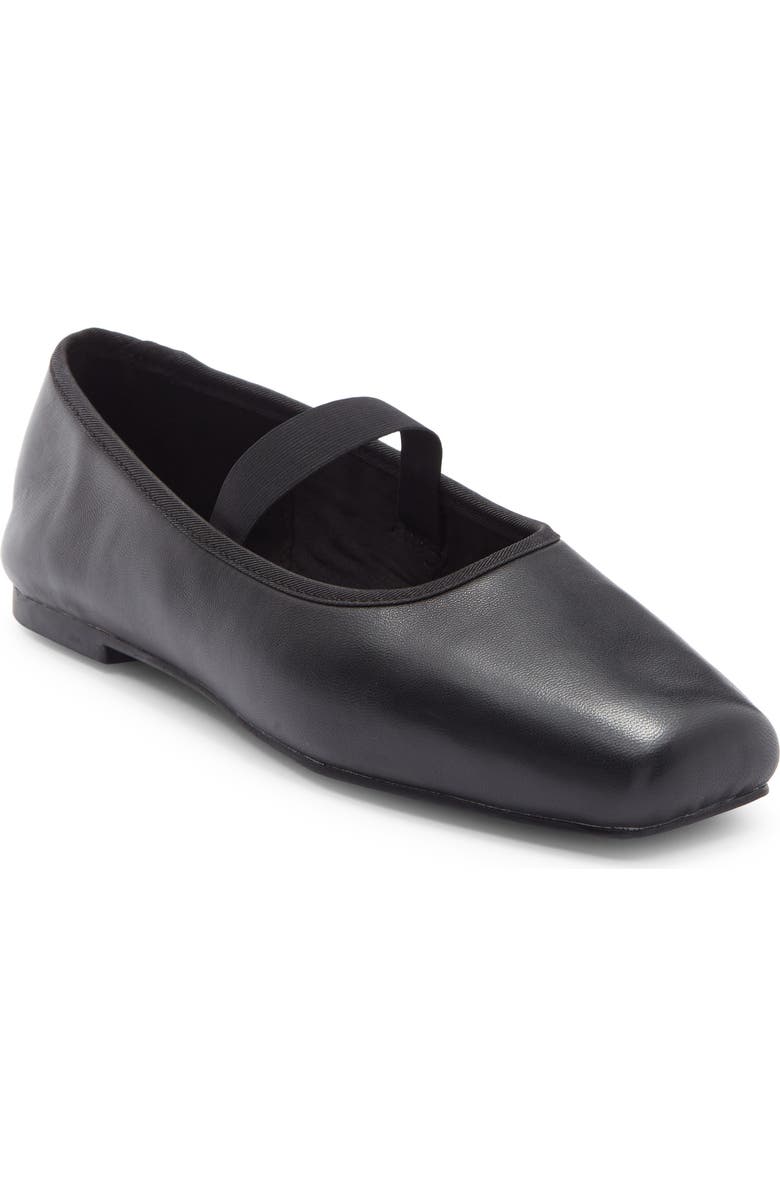 Steve Madden Reyana Mary Jane Ballet Flat, Main, color, Black Leather