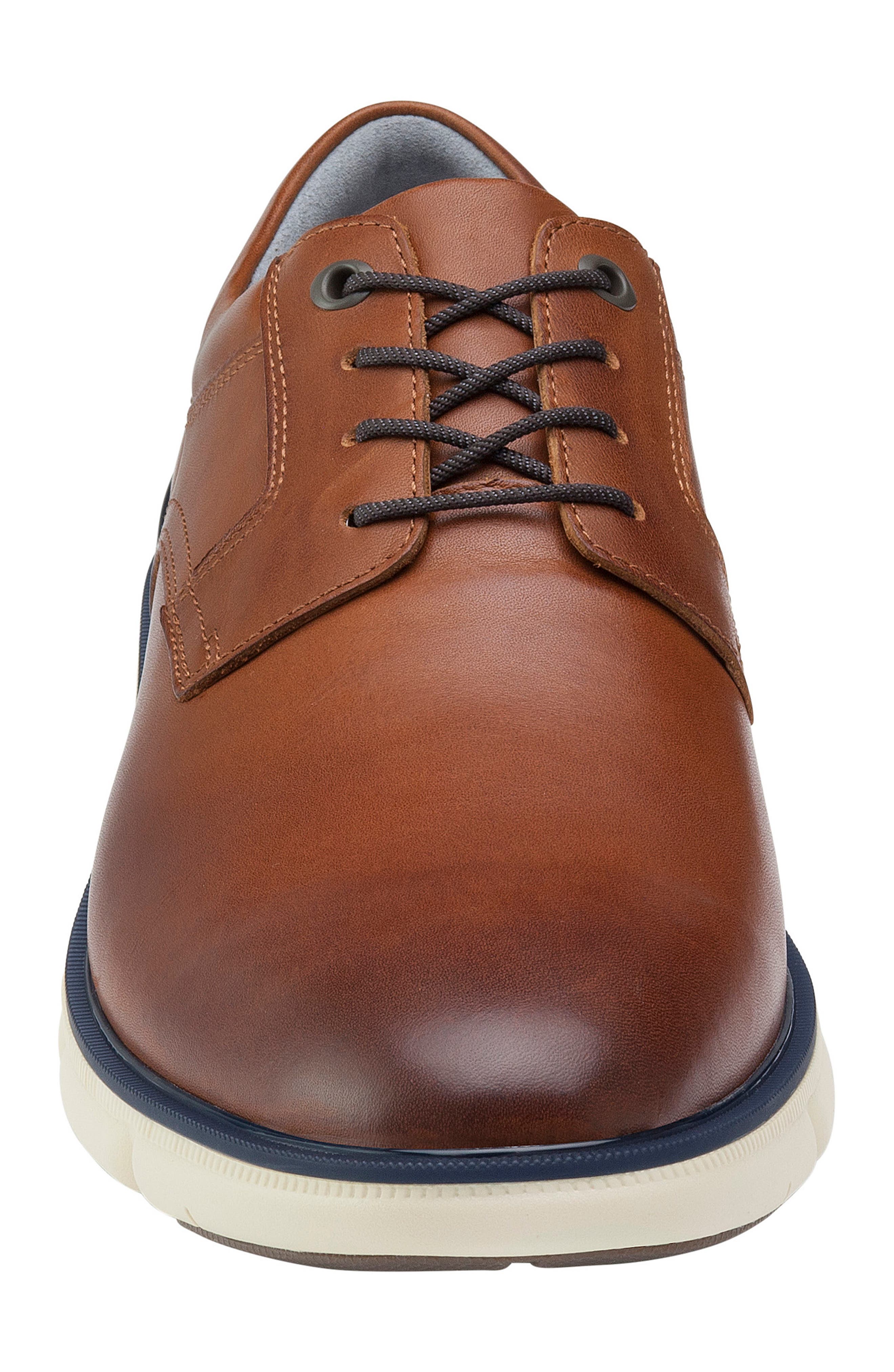 Johnston & Murphy Tanner Waterproof Plain Toe Derby, Alternate, color, Tan Waterproof Leather