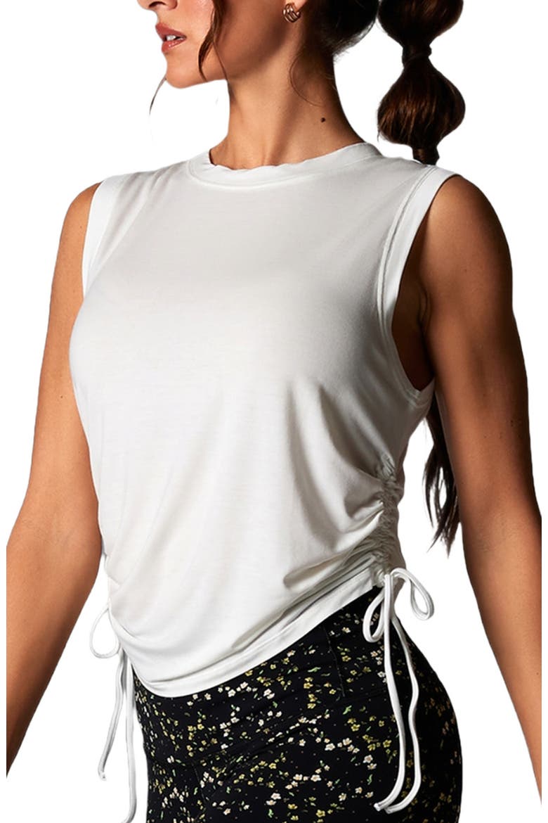 Crop Side Tie Tank, Main, color, COCONUT