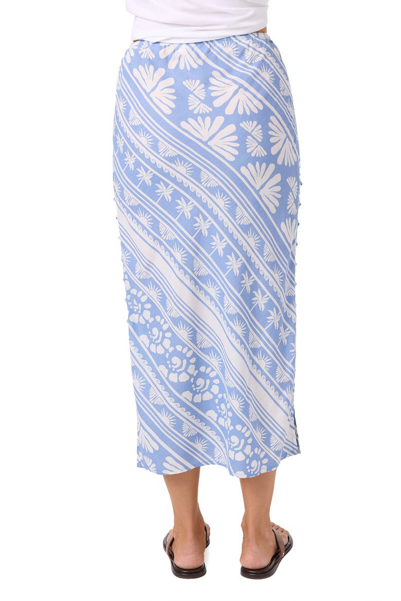 Bellamy Abstract Print Midi Skirt, Alternate, color, AZURINE