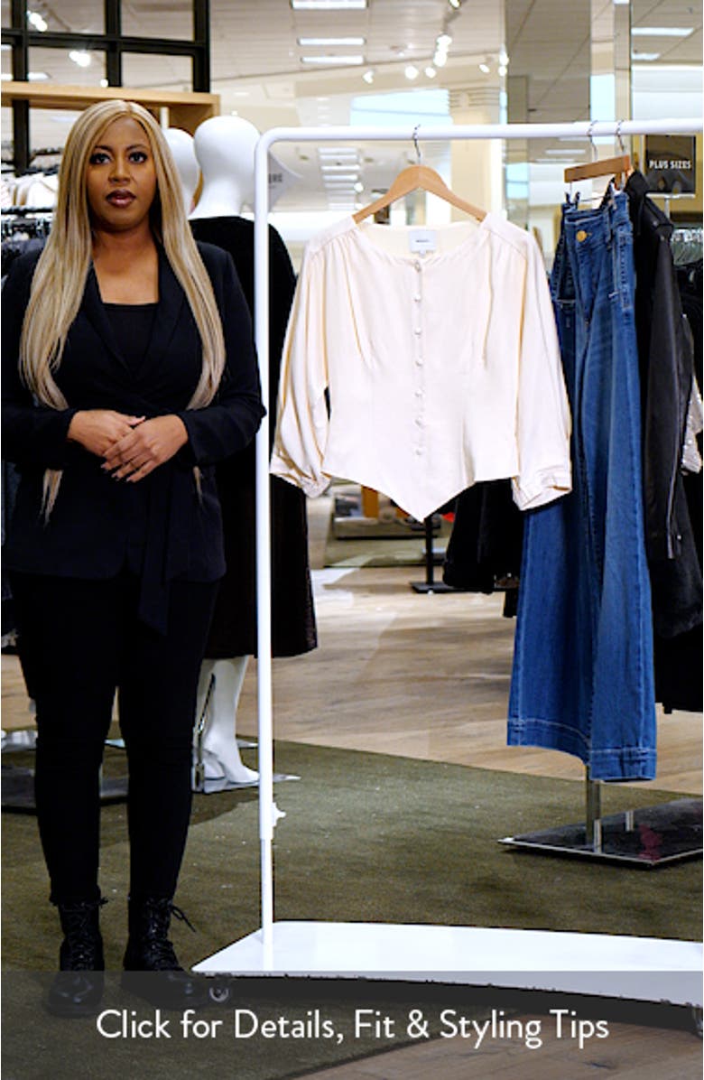 Martha Front Button Asymmetric Top, sales video thumbnail