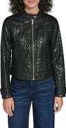KARL LAGERFELD Eyelet Faux Leather Jacket