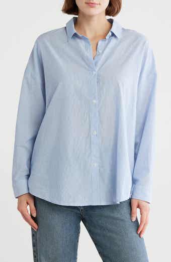 Melrose and Market Long Sleeve Button-Up Tunic Shirt