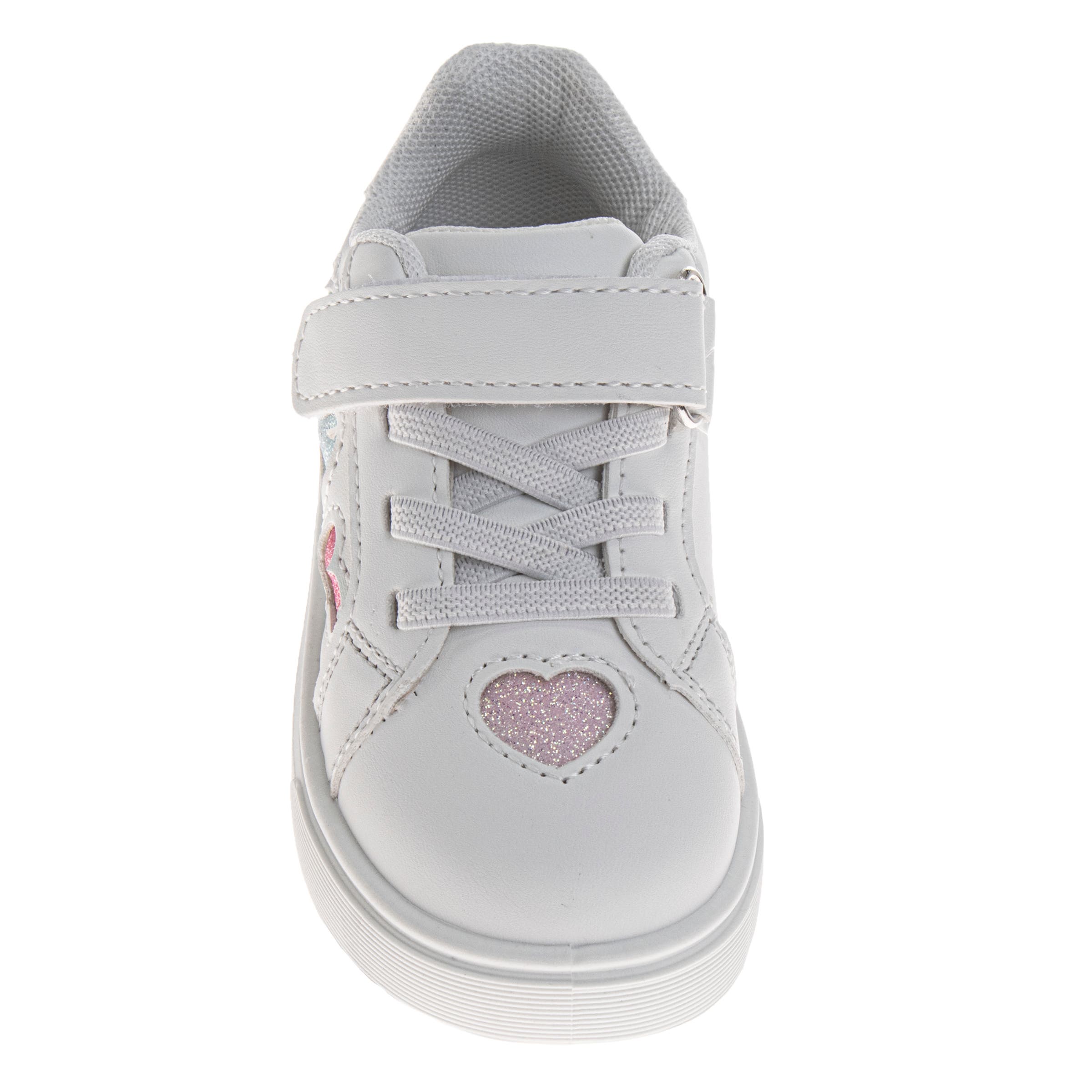 Kensie Girl Sneaker Girls, Alternate, color, White/Silver