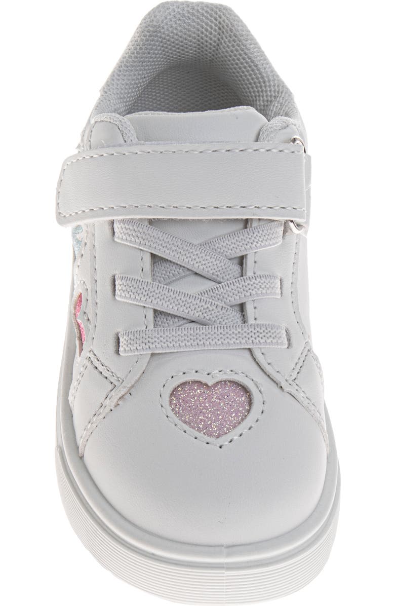Kensie Girl Sneaker Girls, Alternate, color, White/Silver