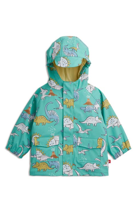 Kids' Dino Color Changing Water Resistant Hooded Raincoat (Toddler)