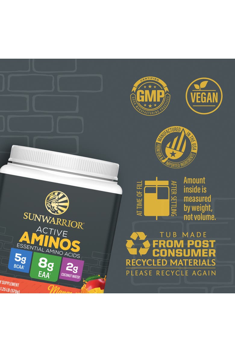 Active Aminos Powder, 570gm, Alternate, color, Mango