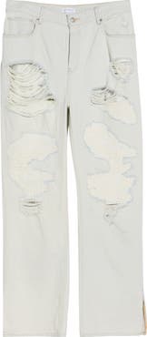 Good American The Khlo Distressed Straight Leg Jeans