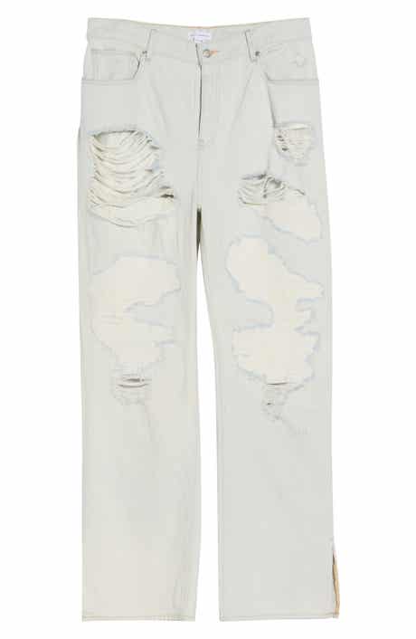 Good American The Khlo Distressed Straight Leg Jeans