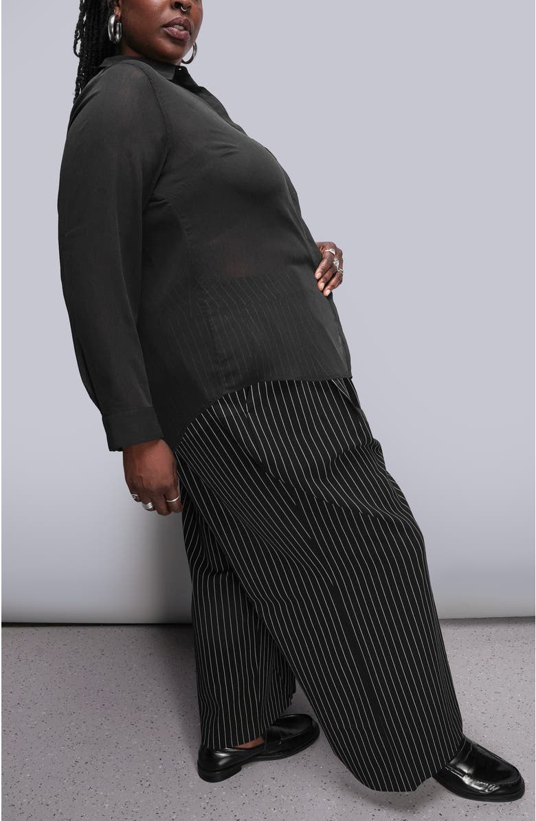 WILDFANG The Empower Long Sleeve Button Up, Alternate, color, Black