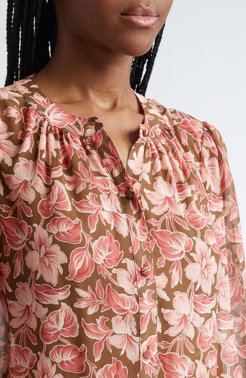 VERONICA BEARD VERONICA BEARD ASHLYNN FLORAL PRINT SILK SHIRT