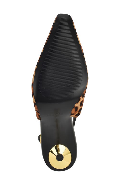 Nine West Orlanda Genuine Calf Hair Slingback Pump In Animal Print