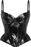 Milla Sensational spaghetti straps sequined corset