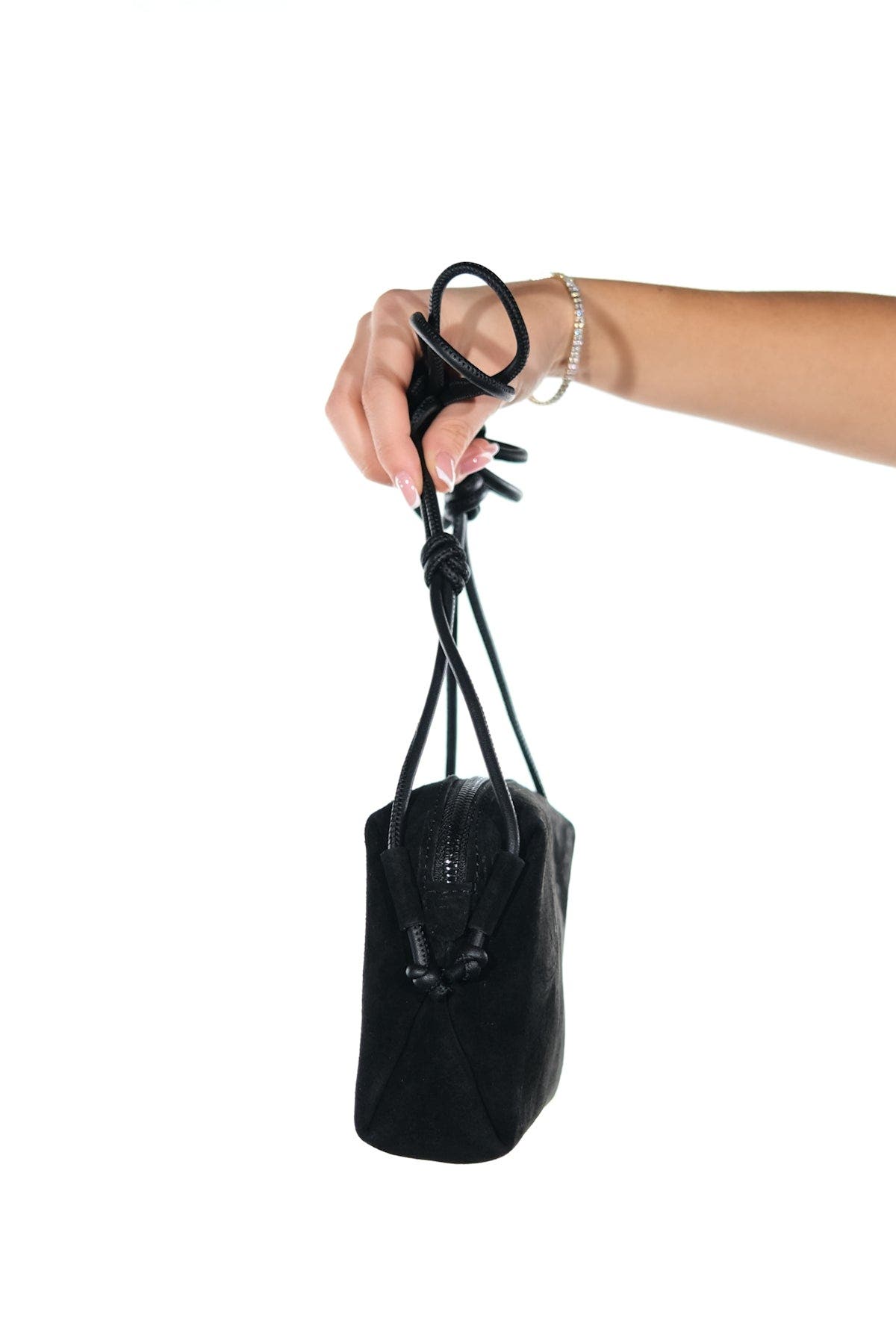 Forever & Always Shoes Selsey Crossbody Leather Bag, Alternate, color, Black Suede