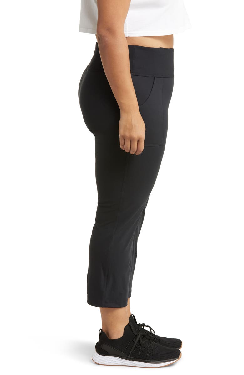 Zella High Waist Kick Flare Crop Leggings, Alternate, color, 