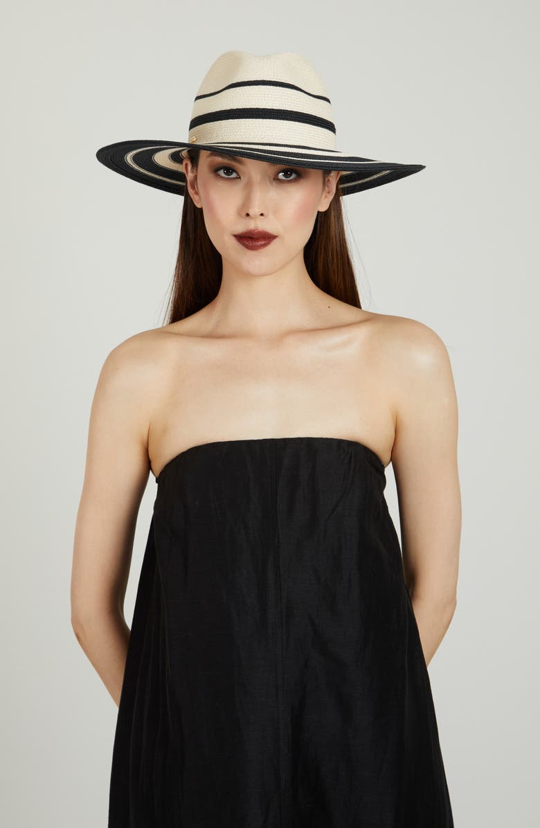 Eugenia Kim Emmanuelle Wide Brim Packable Straw Fedora, Alternate, color, 