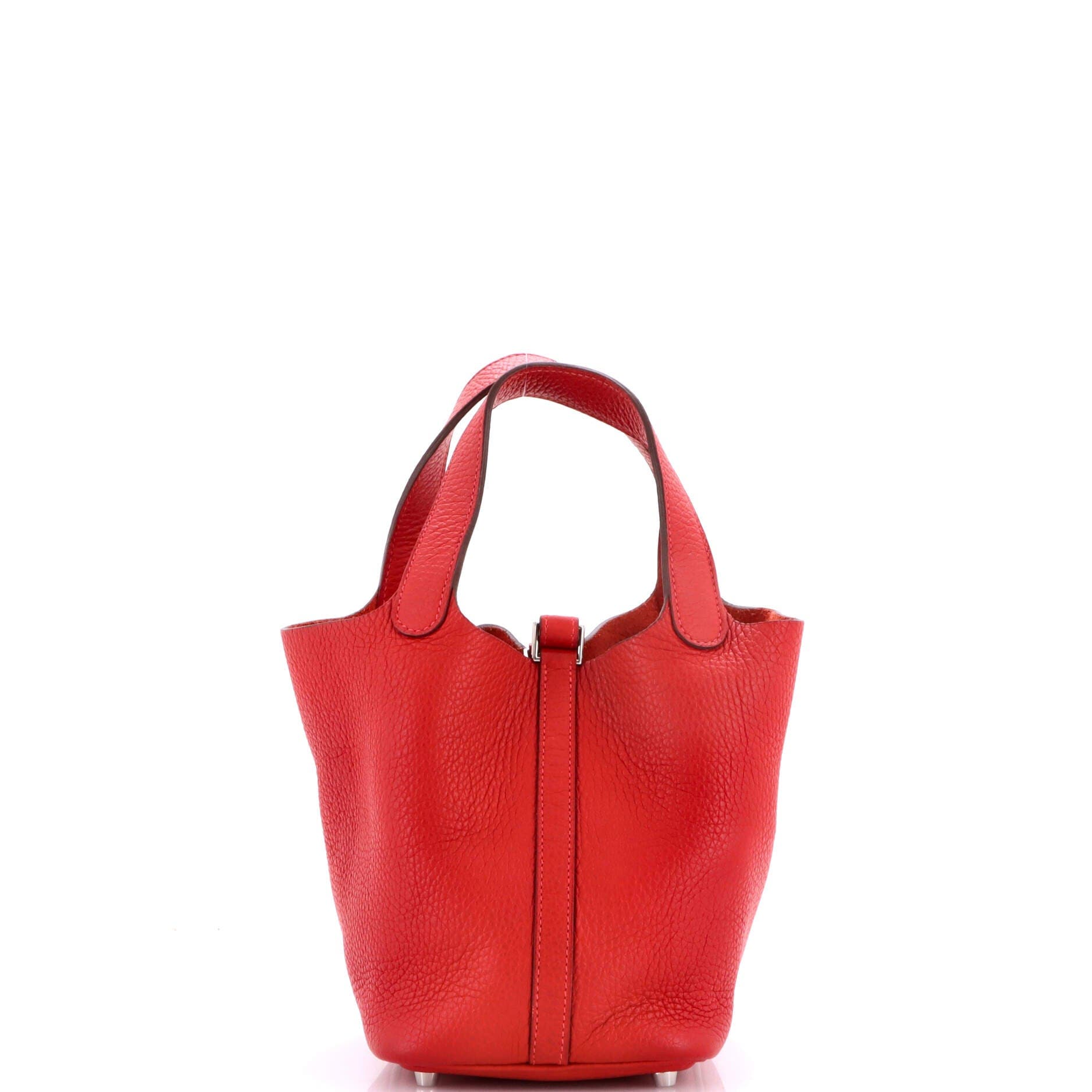 Pre-Owned Hermes Picotin Lock Bag Clemence PM, Alternate, color, Rouge Vif