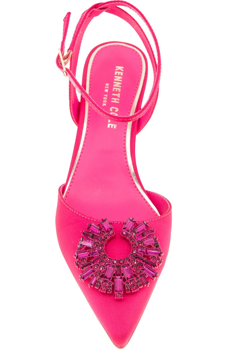 Kenneth Cole New York Umi Starburst Ankle Strap Pointed Toe Pump, Alternate, color, Hot Pink