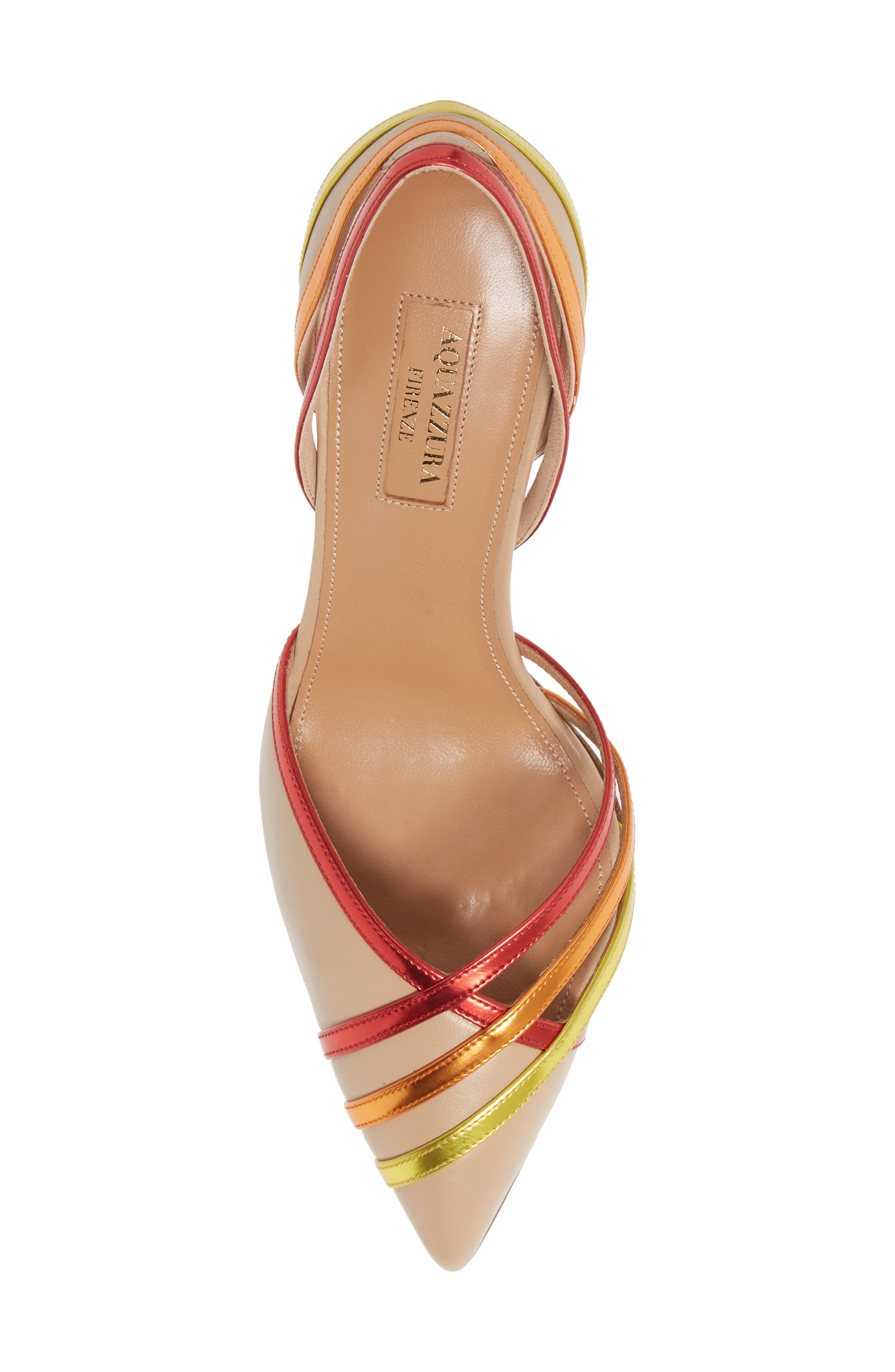 Aquazzura Cosmo Rainbow d'Orsay Pointed Toe Pump, Alternate, color, 