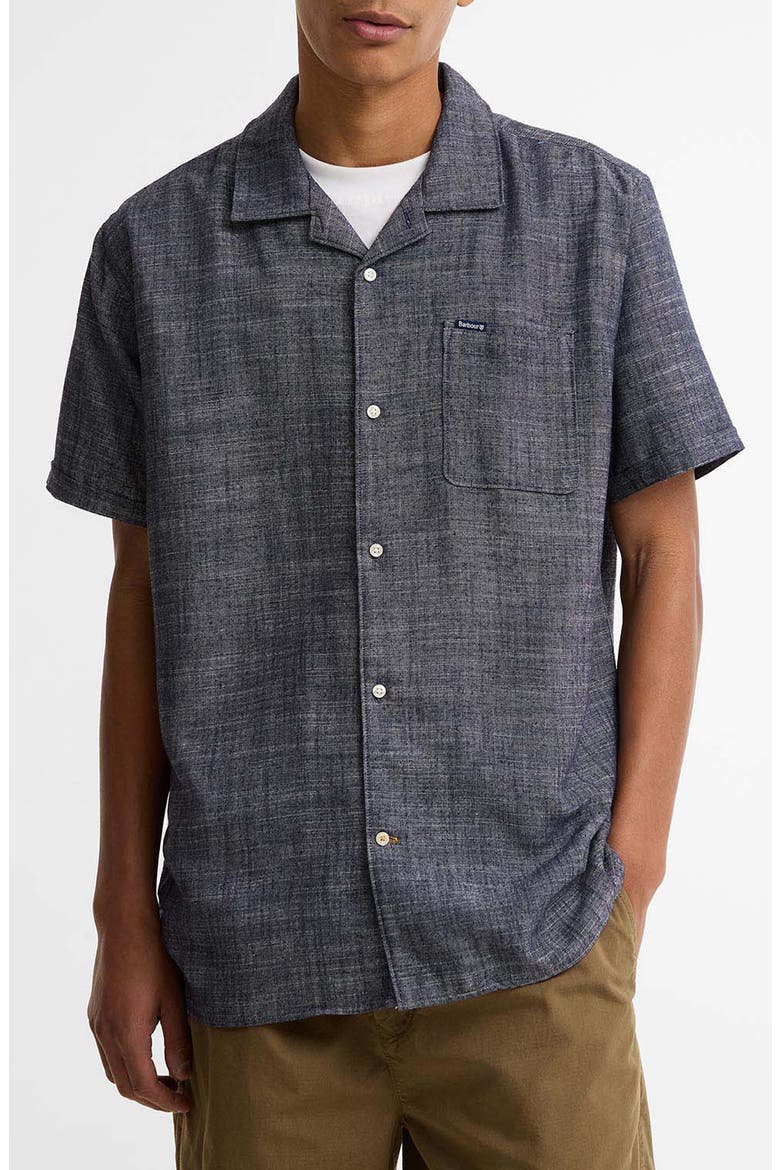 Bowston Slub Camp Shirt, Main, color, DARK NAVY