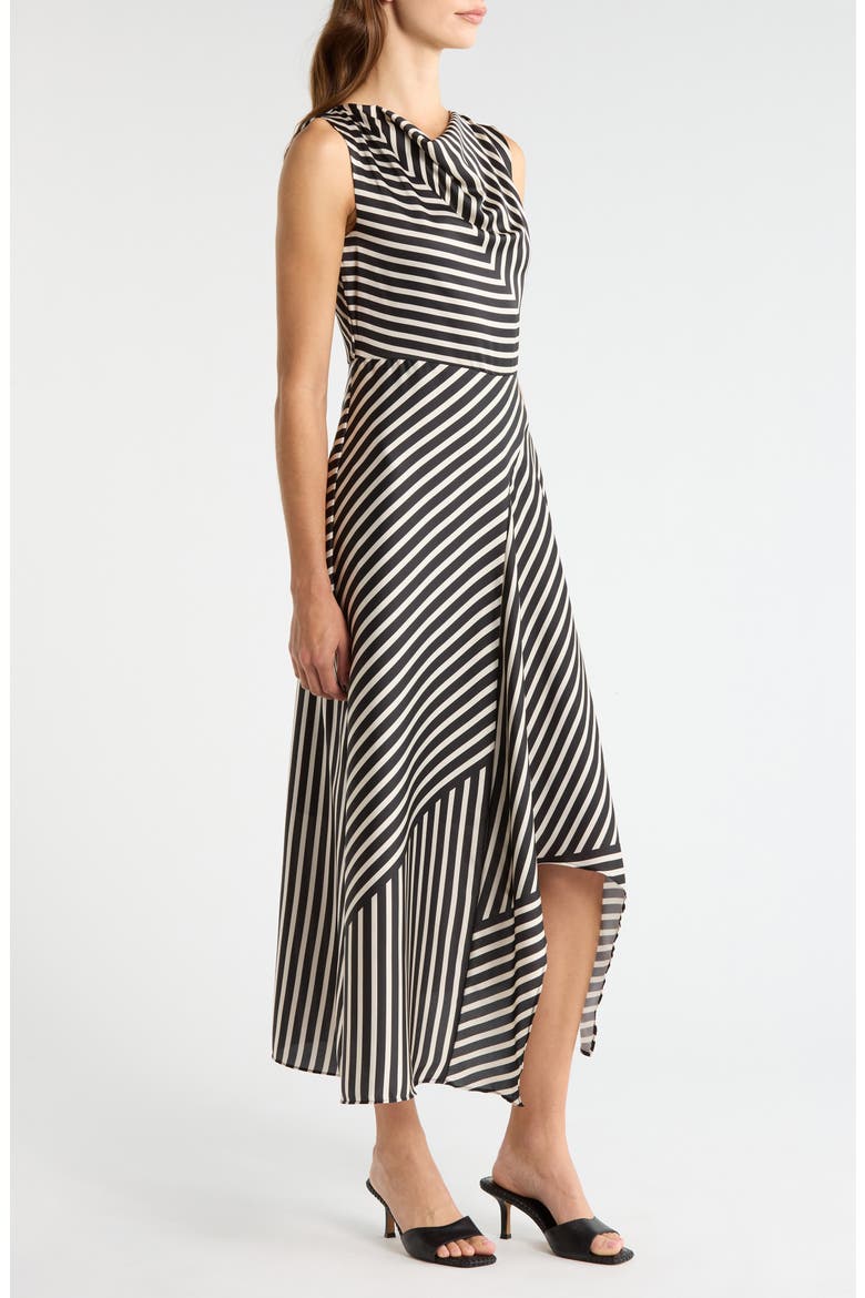 Stripe Maxi Dress, Alternate, color, RICH BLACK