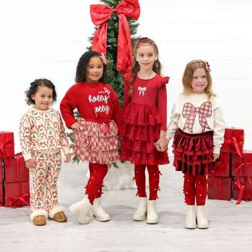 Sweet Wink Christmas Cutie Flare Legging In Neutral