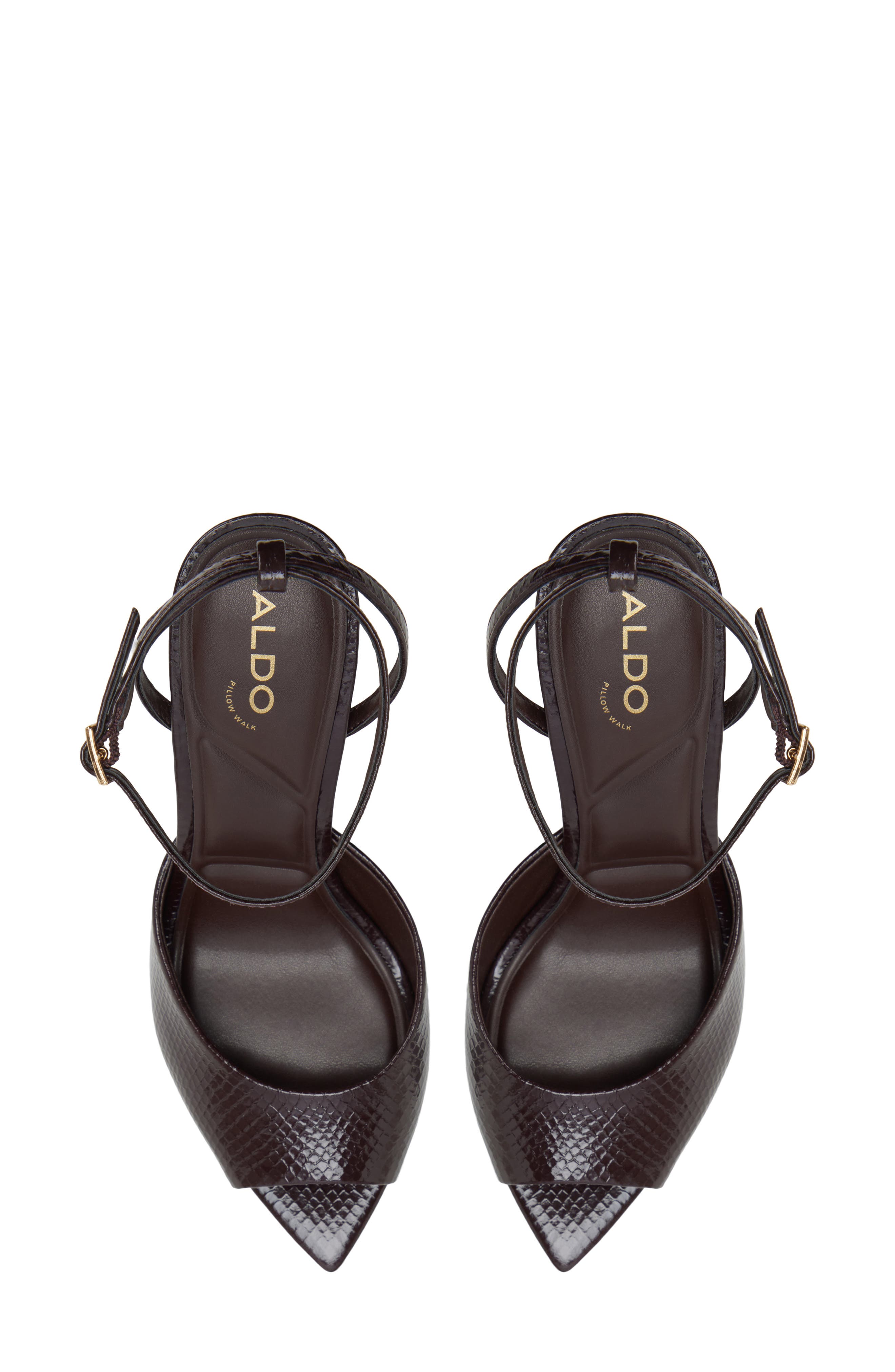 Belen Ankle Strap Pointed Toe Sandal, Alternate, color, MAROON