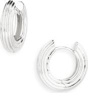 Luv AJ Almalfi Mini Ridge Huggie Hoop Earrings