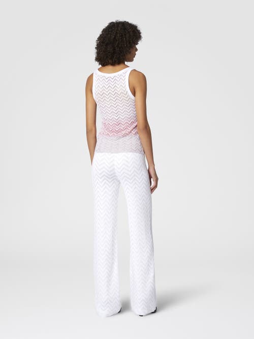 Missoni Shaded Chevron Viscose Tank Top In Multicoloured