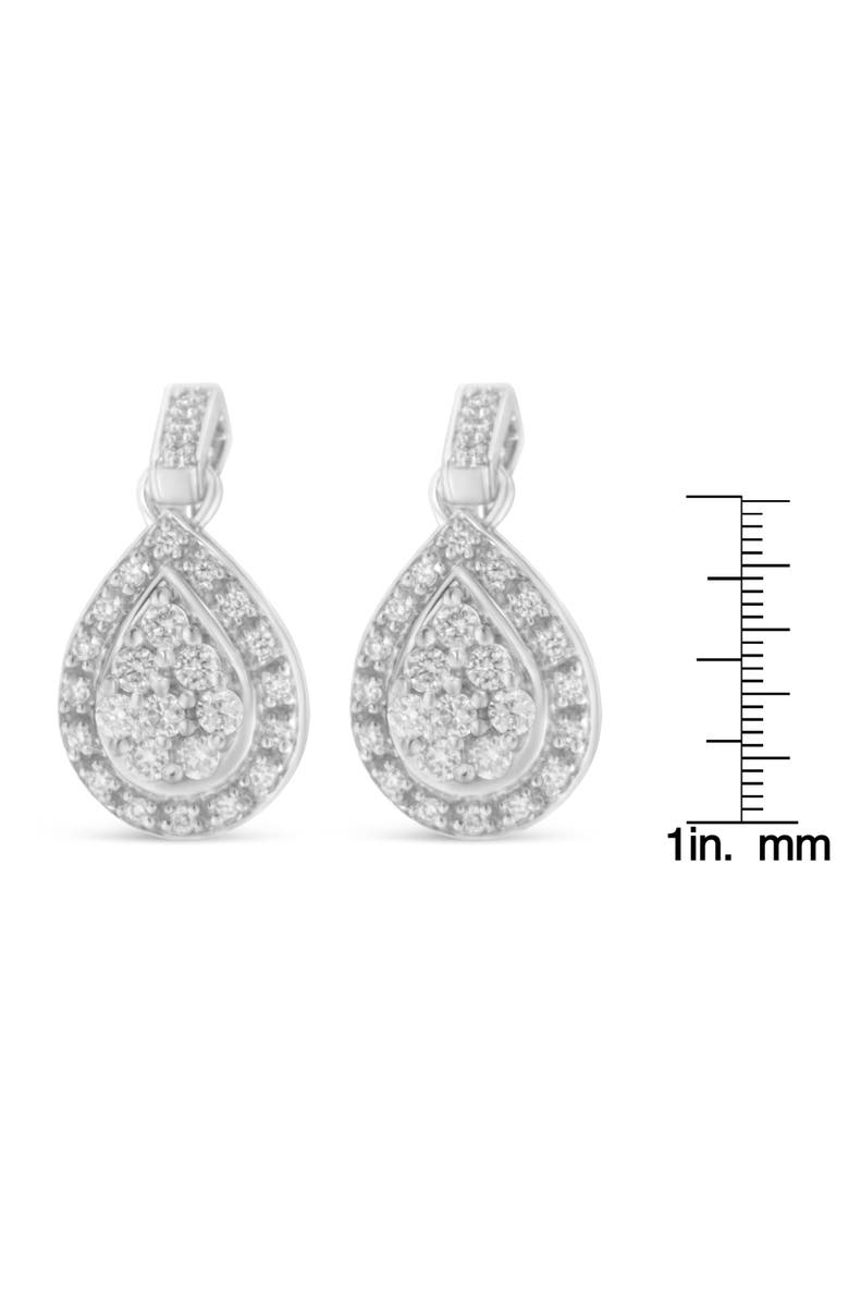 Haus of Brilliance 10k White Gold Round Diamond Earrings, Alternate, color, White